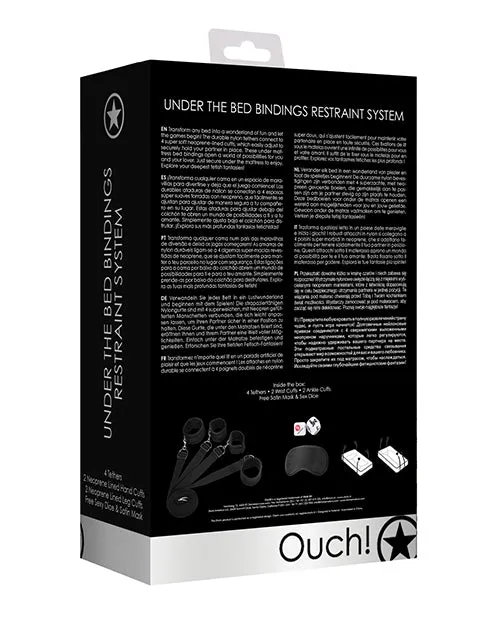 SHOTS AMERICA Anal Under Bed Bindings Restraint Kit Black