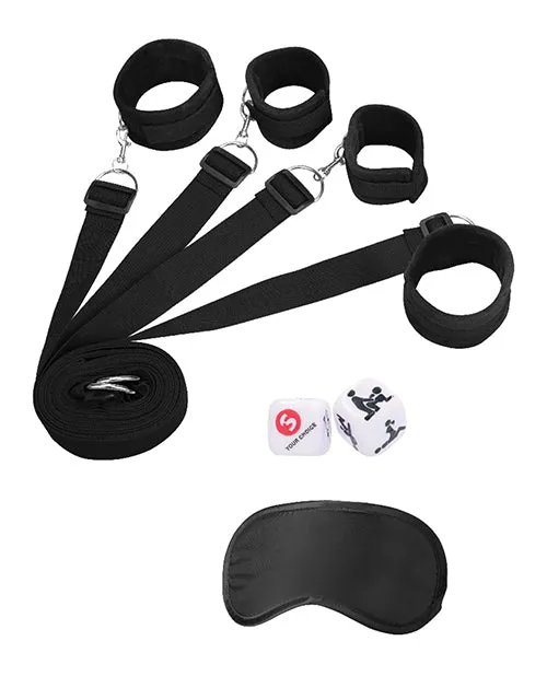 SHOTS AMERICA Anal Under Bed Bindings Restraint Kit Black