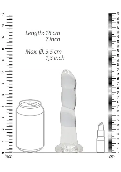 SHOTS AMERICA Female Sex Toys Realrock Non Realistic Dildo W Suction Cup 7in Transparent SHOTS AMERICA Female Sex Toys Realrock Non Realistic Dildo W Suction Cup 7in Transparent