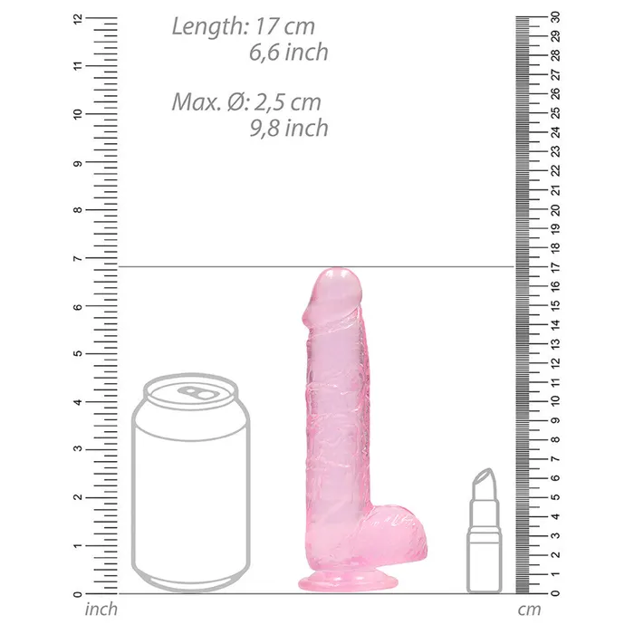 Shots Toys Dildos RealRock 6 Inch Realistic Crystal Clear Dildo Pink Shots Toys Dildos RealRock 6 Inch Realistic Crystal Clear Dildo Pink