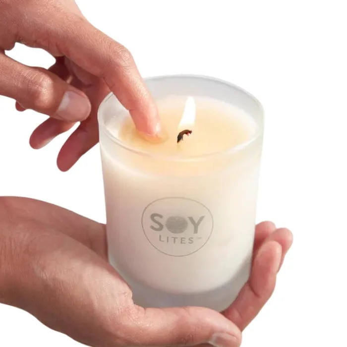 SOS SoyLite Massage Candle Votive Revitalise with Arnica Geranium Peppermint Black Pepper 70ml Couples