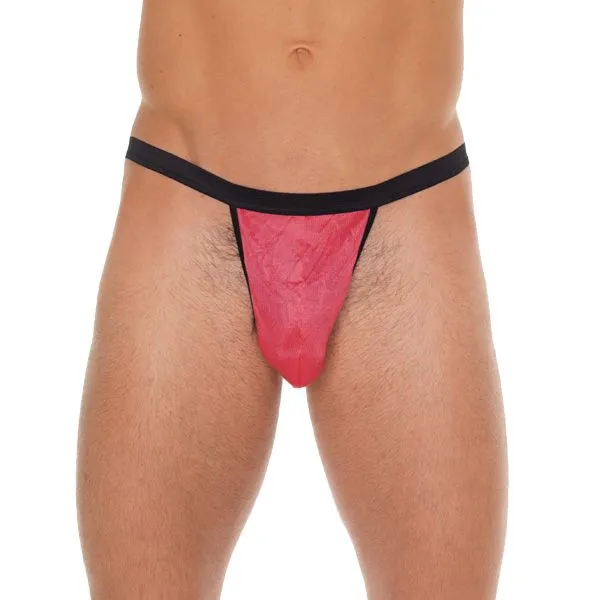 Vibrators Rimba Mens Black GString With Pink Pouch