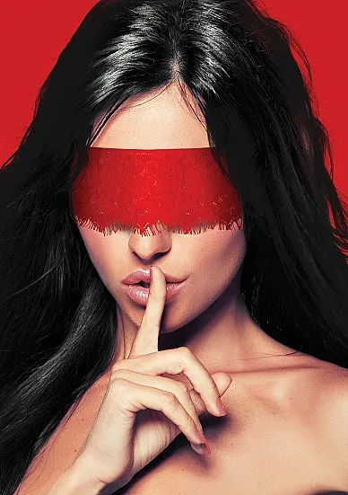 Vibrators SHOTS AMERICA Mystere Lace Mask Red