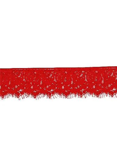 Vibrators SHOTS AMERICA Mystere Lace Mask Red