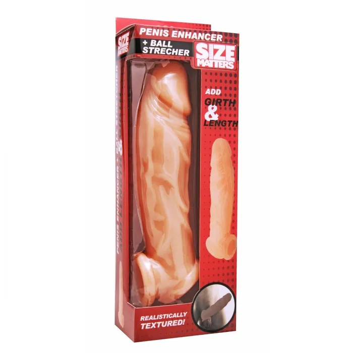 XR Brands Male Sex Toys Realistic Penis Enhancer And Ball Stretcher 8 Inch Beige XR Brands Male Sex Toys Realistic Penis Enhancer And Ball Stretcher 8 Inch Beige
