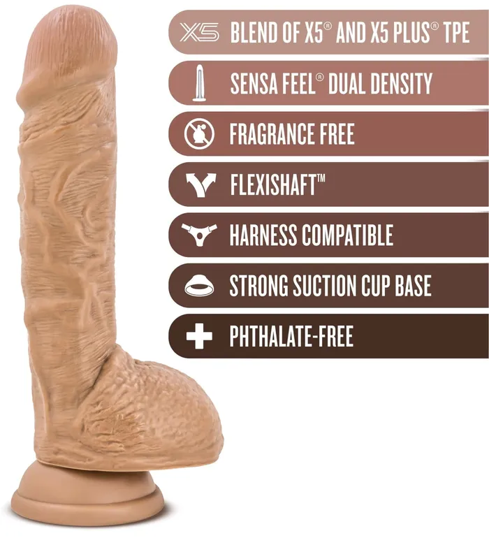 Au Naturel Big Billy 9 Inch Dildo Mocha Blush Novelties Dildos Au Naturel Big Billy 9 Inch Dildo Mocha Blush Novelties Dildos