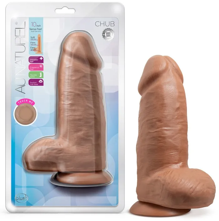 Au Naturel Chub 10 Inch Dildo Mocha Blush Novelties Dildos Au Naturel Chub 10 Inch Dildo Mocha Blush Novelties Dildos