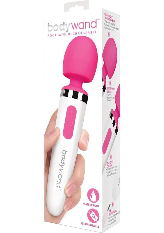 Bodywand Aqua Mini Silicone Rechargeable Massager Pink Bodywand Female Sex Toys