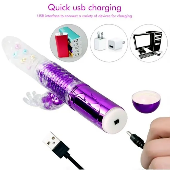 Butterfly Clitoral Rabbit Dildo Vibrator DD19 NyoKii Female Sex Toys