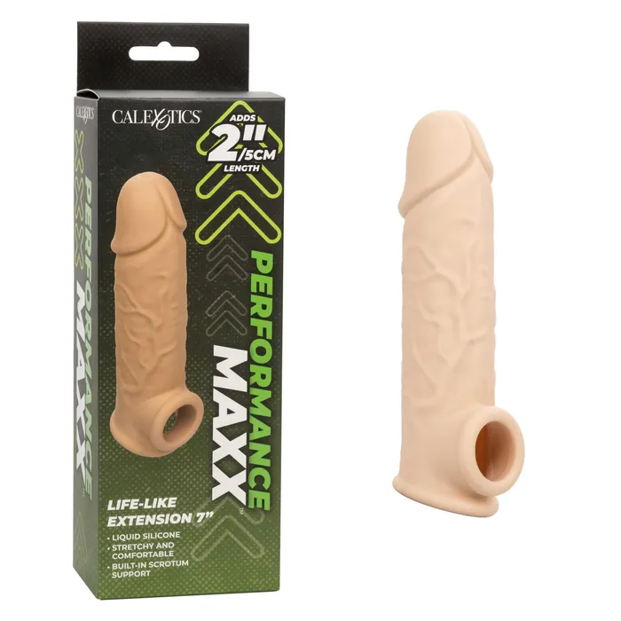 CalExotics Anal Performance Maxx LifeLike Extension 7 Inch Ivory