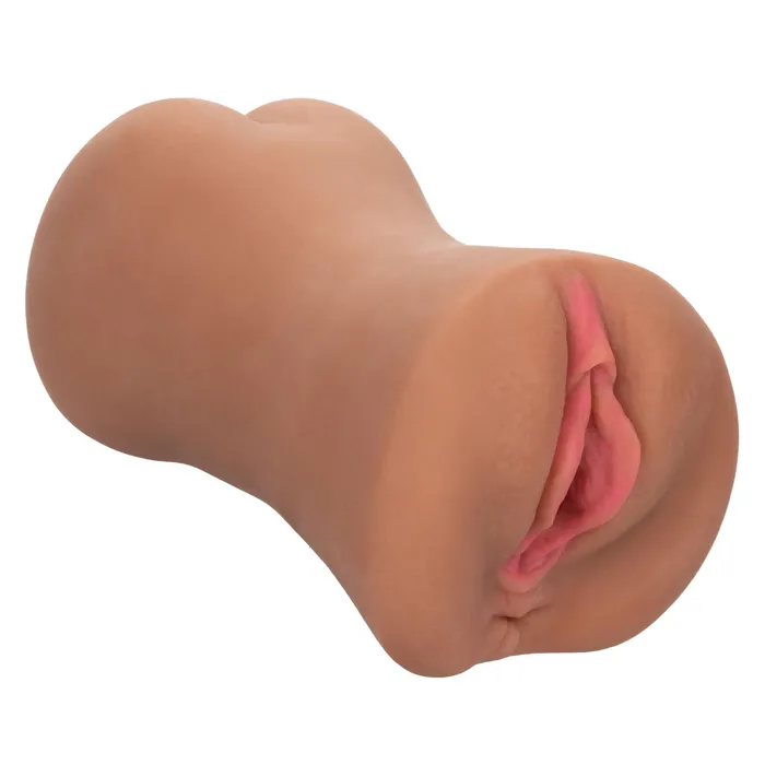 CalExotics Male Sex Toys Stroke It Dual Entry Pussy and Ass Brown