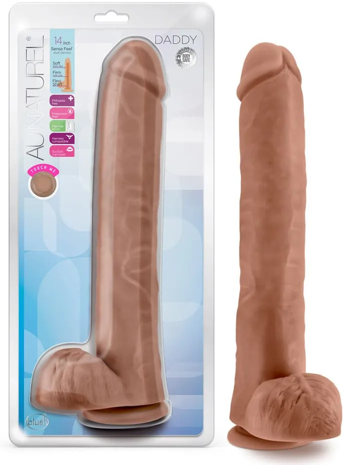 Dildos Blush Novelties Au Naturel Daddy 14 Inch Dildo Mocha Dildos Blush Novelties Au Naturel Daddy 14 Inch Dildo Mocha