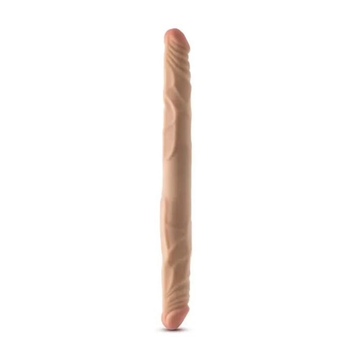 Dildos Dr Skin Plus 14 Posable Double Dong Beige Blush