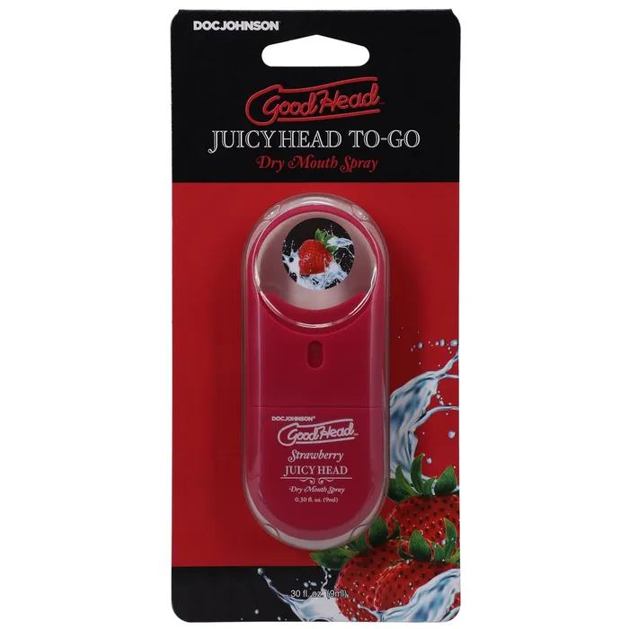 Goodhead Juicy Head Dry Mouth Spray toGo 30 Fl Strawberry Doc Johnson Male Sex Toys