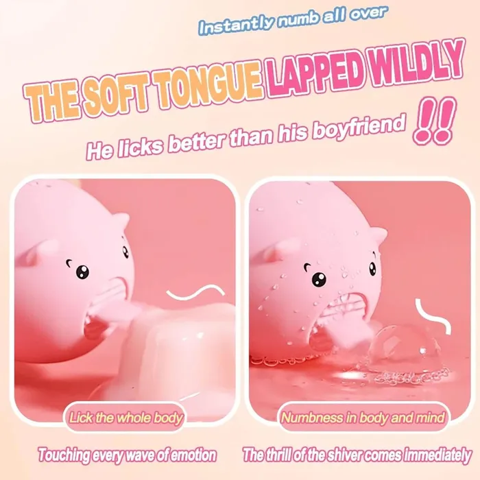 NyoKii Mini Pig Tongue Vibrator VB35 Female Sex Toys NyoKii Mini Pig Tongue Vibrator VB35 Female Sex Toys