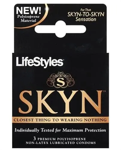 Paradise Marketing Male Sex Toys Skyn Original NonLatex Lubricated Condoms 3 Pack