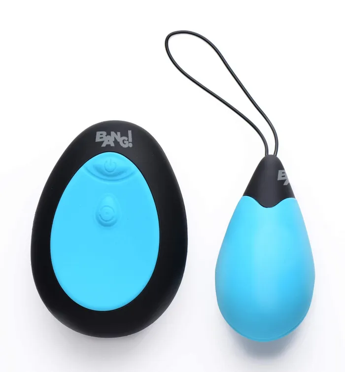 XR Brands Bang Vibrators Bang 10x Silicone Vibrating Egg Blue