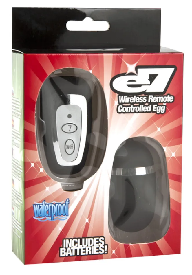 Anal E7 Remote Bullet Black Sex Toy Adult Pleasure Seven Creations