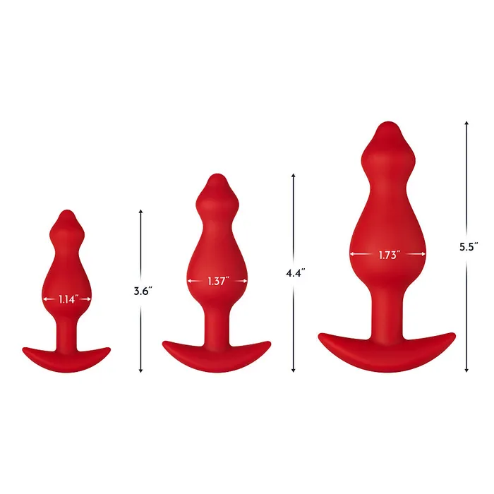 Anal FORTO F78 Pointee Plug Red Assorted Sizes FORTO