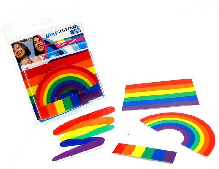 Anal Gaysentials Rainbow Static Cling Pack
