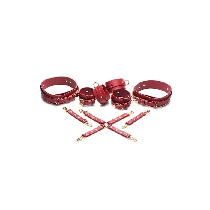 Crimson Captive Thigh Wrist Ankle Hog Tie Restraints Master Series Couples
