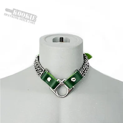 Double Chain V Ring Collar Kookie Intl Male Sex Toys