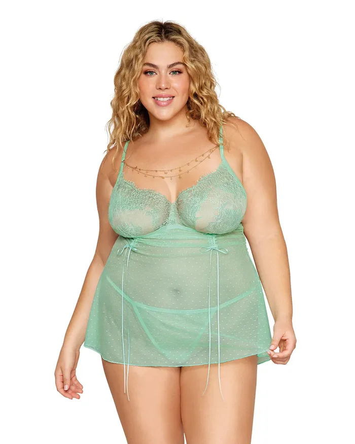 Dreamgirl International Lingerie Vibrators Butterfly Charm Babydoll GString