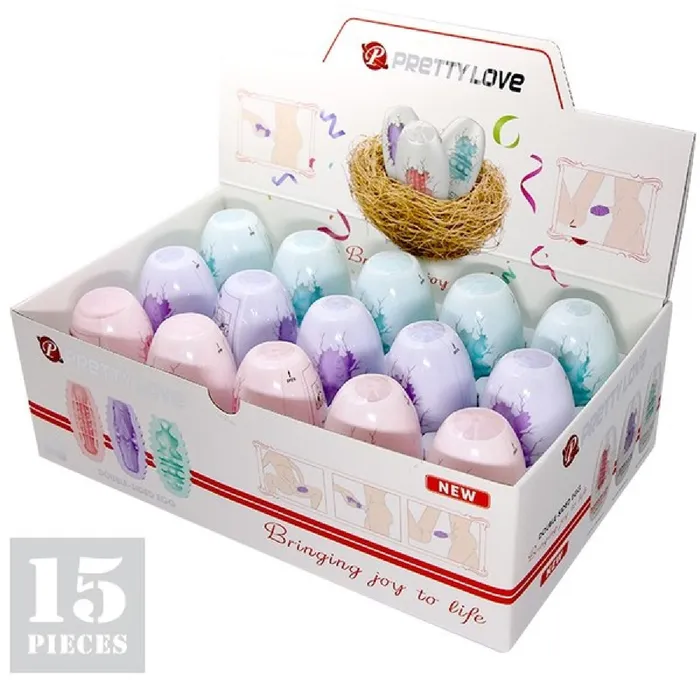 Female Sex Toys Pretty Love Double Sided Egg 15 X Display