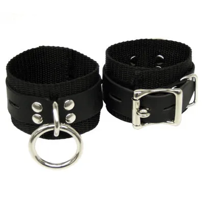 Kookie Intl Restraints Webbing Leather Wrist Cuffs Kookie Intl Restraints Webbing Leather Wrist Cuffs