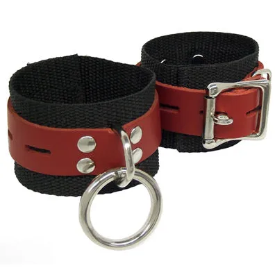 Kookie Intl Restraints Webbing Leather Wrist Cuffs Kookie Intl Restraints Webbing Leather Wrist Cuffs