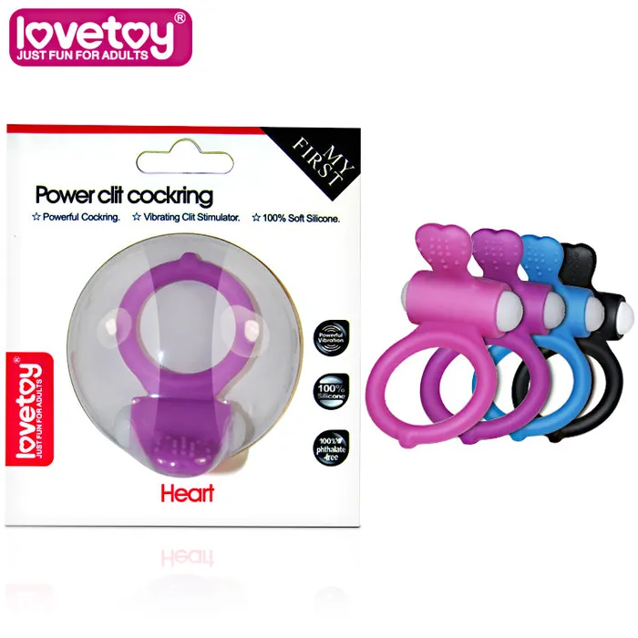Lovetoy Female Sex Toys Power Clit Cockring Heart BLK Lovetoy Female Sex Toys Power Clit Cockring Heart BLK