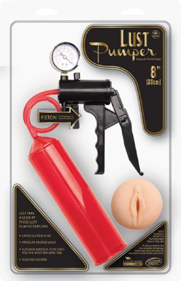 Lust Pumper 8 Pump W Gauge Vagina Red Sex Toy Adult Pleasure Nanma Male Sex Toys