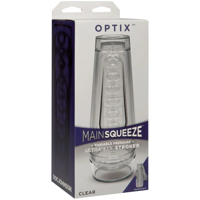 Main Squeeze Male Sex Toys Optix Crystal Masturbator Clear