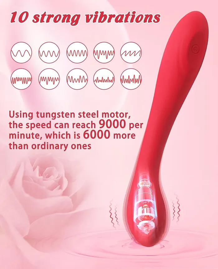 mksex Vibrators GSpot Powerful Rose Vibrator Waterproof Dildo Clit Stimulator with 10 Vibration Modes Softer and Flexible Sex Toy for Women Clitoral Vibrator Red mksex Vibrators GSpot Powerful Rose Vibrator Waterproof Dildo Clit Stimulator with 10 Vibration Modes Softer and Flexible Sex Toy for Women Clitoral Vibrator Red