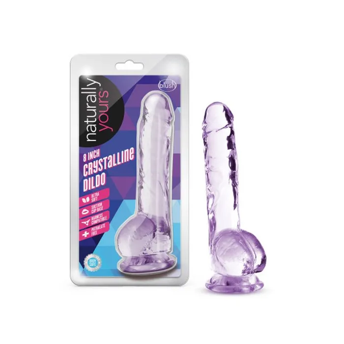 Naturally Yours Dildos Naturally Yours 8 Crystaline Dildo Amethyst