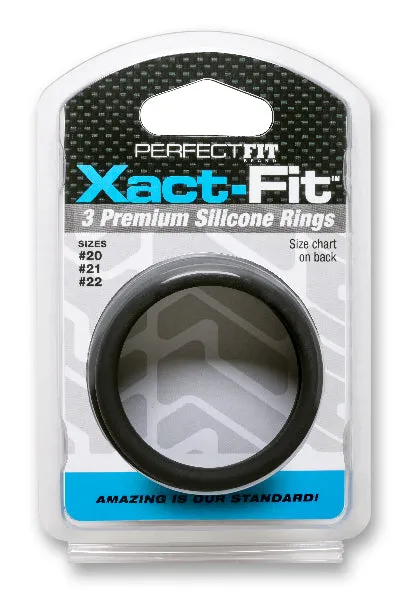 PerfectFit Male Sex Toys XactFit Silicone Rings XLarge 3 Ring Kit