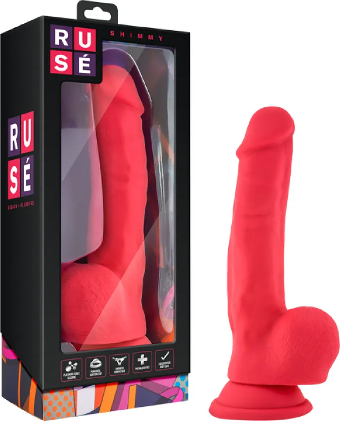 Ruse Shimmy Dildo Dong Sex Toy Cock Penis Adult Pleasure Cerise Blush Novelties Dildos Ruse Shimmy Dildo Dong Sex Toy Cock Penis Adult Pleasure Cerise Blush Novelties Dildos