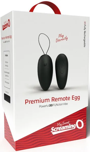 Screaming O Anal Premium Remote Egg Black