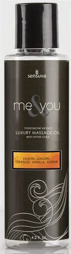Sensuva Couples Me and You Massage Oil Lemon Ginger Orange Vanilla Sugar 42 Oz Sensuva Couples Me and You Massage Oil Lemon Ginger Orange Vanilla Sugar 42 Oz