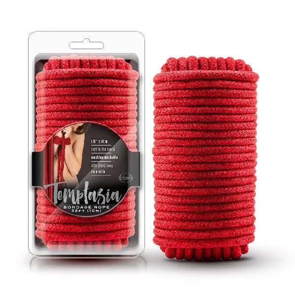 Temptasia Bondage Rope 97m Red Blush Restraints