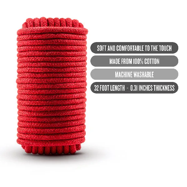 Temptasia Bondage Rope 97m Red Blush Restraints
