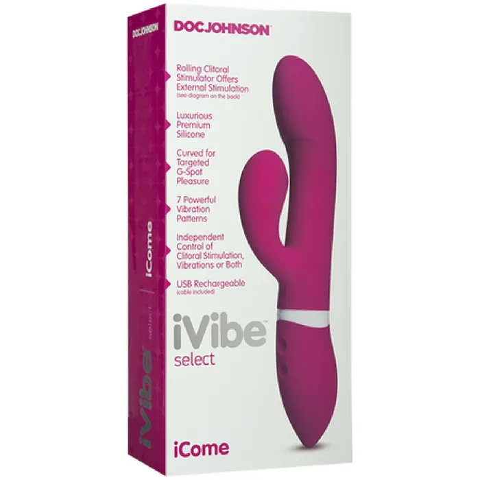 Vibrators Doc Johnson ICome Multi Speed Massager Vibraotr Dildo Dong Sex Toy Pink