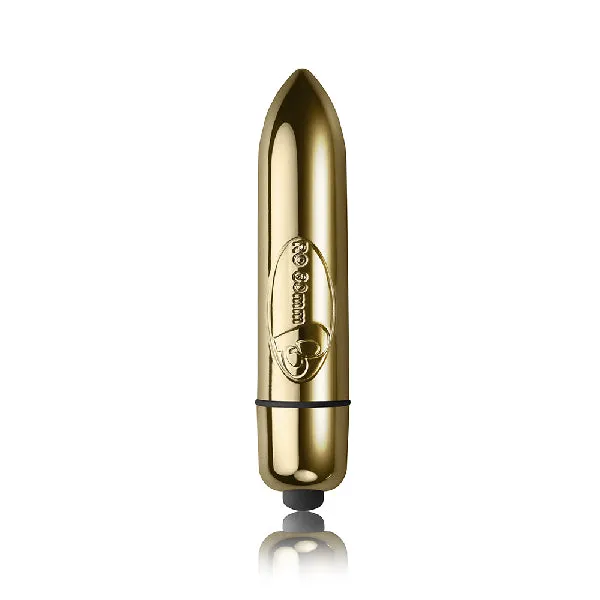 Vibrators Rocks Off RO80 Single Speed Bullet Champagne Gold