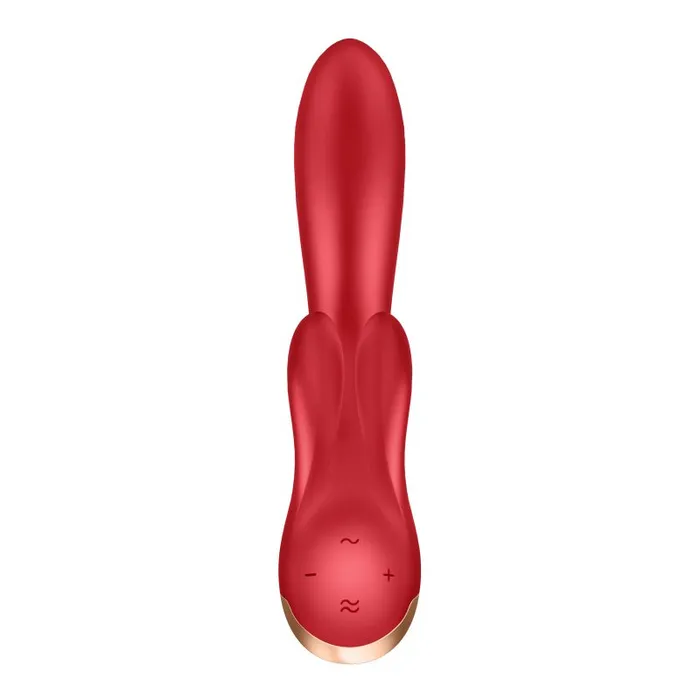 Vibrators Satisfyer Double Flex App Rabbit Vibrator Red Satisfyer