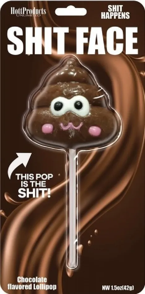 Vibrators Shit Face Chocolate Lollipop Hott Products Unlimited