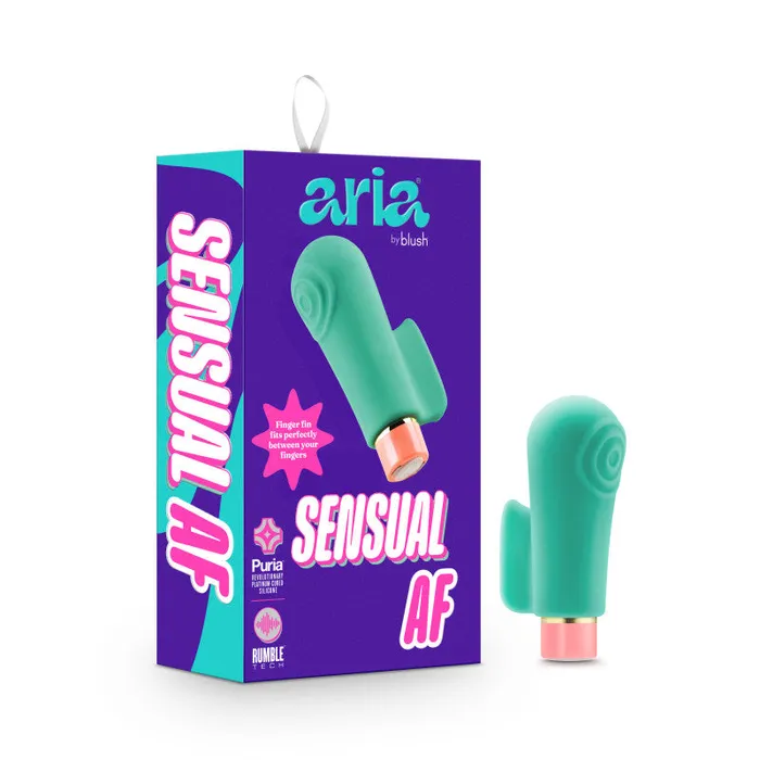 Blush Novelties Vibrators Aria Sensual AF Teal USB Rechargeable Stimulator