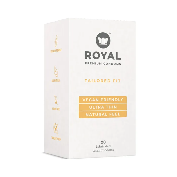 Female Sex Toys Royal Condom Royal Condom Tailored Fit Vegan Condoms 20Pack Female Sex Toys Royal Condom Royal Condom Tailored Fit Vegan Condoms 20Pack