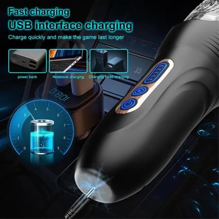 Male Sex Toys Automatic Rotating Vibrator Masturbator For Male Real Oral Sex Glans Trainer Penis Massage Telescopic soniker