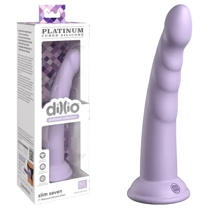 Pipedream Dildos Dillio Platinum Slim Seven 178 cm 7 Dong