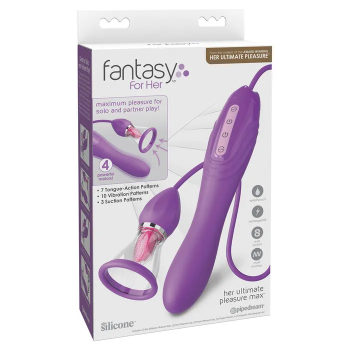 Pipedream Female Sex Toys Fantasy For Her Her Ultimate Pleasure Max USB Rechargeable Vibrator with Flicking Stimulator Pipedream Female Sex Toys Fantasy For Her Her Ultimate Pleasure Max USB Rechargeable Vibrator with Flicking Stimulator